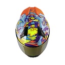CASCO INTEGRAL SHAFT SH560 EVO MELO AZUL CLARO NARANJADO BRILLO