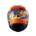 CASCO INTEGRAL SHAFT SH560 EVO MELO AZUL CLARO NARANJADO BRILLO