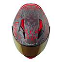 CASCO INTEGRAL SHAFT SH582SP EVO FORTUNE GRIS OSCURO ROJO
