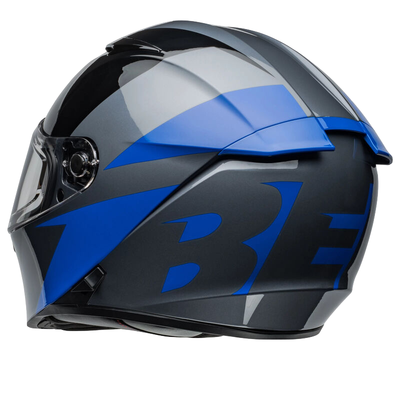 CASCO INTEGRAL BELL LITHIUM SHEAR GRIS AZUL BRILLO-INCLUYE PINLOCK