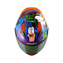 CASCO INTEGRAL SHAFT SH582SP EVO CORAJE EL PERRO COBARDE CAMALEON AZUL BRILLO