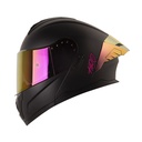 CASCO ABATIBLE HRO HRO3480 EVO DOBLE VISOR SOLID NEGRO FUCSIA MATE SPOILER IRIDIUM FUCSIA