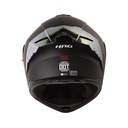 CASCO ABATIBLE HRO HRO3480 EVO DOBLE VISOR SOLID NEGRO ROJO MATE SPOILER DORADO