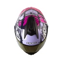 CASCO ABATIBLE HRO HRO3480 EVO DOBLE VISOR TAGS AZUL OSCURO MORADO BRILLO