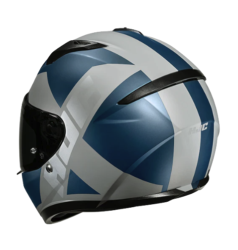 CASCO INTEGRAL HJC C10 TEZ MC2SF AZUL GRIS CLARO MATE-INCLUYE PINLOCK