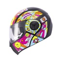 CASCO ABATIBLE ICH 3110S NIÑ@ DOBLE VISOR GROOVE NEGRO FUCSIA