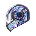 CASCO ABATIBLE ICH 3110S NIÑA DOBLE VISOR GROOVE NEGRO TURQUESA