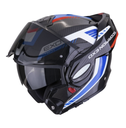 CASCO INTEGRAL SCORPION EXO-TECH EVO CARBON COSSY NEGRO AZUL ROJO