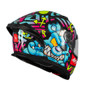 CASCO INTEGRAL MT FF128 DOBLE VISOR BRAKER CRAZY TEDDY B7 BRILLO