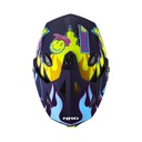 CASCO MULTIPROPOSITO HRO HROMX330 DOBLE VISOR STAY WILD AMARILLO FUCSIA MATE