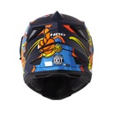 CASCO MULTIPROPOSITO HRO HROMX330 DOBLE VISOR STAY WILD AZUL AMARILLO MATE