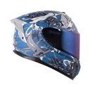 CASCO INTEGRAL SHAFT SHPRO610 EVO DOBLE VISOR BLUER PLANE AZUL OSCURO AZUL MATE