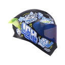CASCO INTEGRAL ICH 503 SKILL NEGRO AZUL VISOR AZUL MATE
