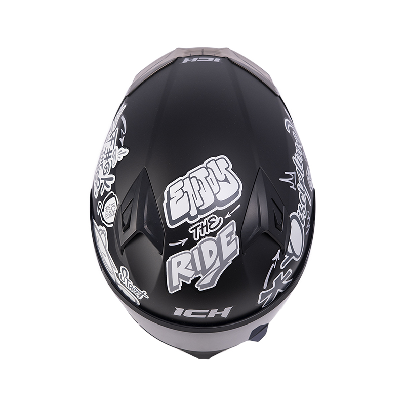 CASCO INTEGRAL ICH 503 SKILL NEGRO GRIS MATE VISOR NEGRO