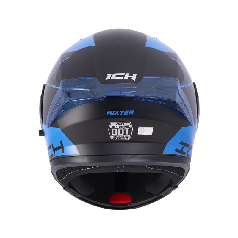 CASCO ABATIBLE ICH 3120 DOBLE VISOR MIXTER NEGRO AZUL MATE VISOR AZUL