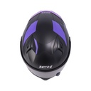 CASCO ABATIBLE ICH 3120 DOBLE VISOR MIXTER NEGRO MORADO MATE VISOR AZUL