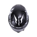CASCO ABATIBLE ICH 3120 DOBLE VISOR TURN ON NEGRO BLANCO BRILLO VISOR SILVER