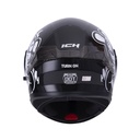 CASCO ABATIBLE ICH 3120 DOBLE VISOR TURN ON NEGRO BLANCO BRILLO VISOR SILVER