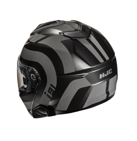CASCO ABATIBLE HJC I91 DOBLE VISOR ARVEN MC5 GRIS NEGRO BRILLO-INCLUYE PINLOCK