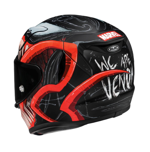 CASCO INTEGRAL HJC RPHA12 VENOM MC1SF ROJO BRILLO NEGRO MATE-INCLUYE PINLOCK Y VISOR