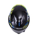 CASCO ABATIBLE ICH 3120 DOBLE VISOR TURN ON NEGRO AZUL BRILLO VISOR NEGRO