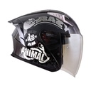 CASCO ABIERTO SHAFT SH226 GT ANYMANIAC GRIS OSCURO BLANCO BRILLO VISOR SILVER 