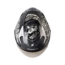 CASCO ABIERTO SHAFT SH226 GT ANYMANIAC GRIS OSCURO BLANCO BRILLO VISOR SILVER 