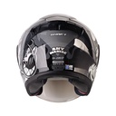 CASCO ABIERTO SHAFT SH226 GT ANYMANIAC GRIS OSCURO BLANCO BRILLO VISOR SILVER 