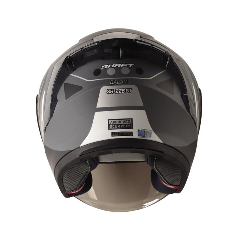 CASCO ABIERTO SHAFT SH226 GT BALAM GRIS OSCURO SILVER MATE VISOR SILVER