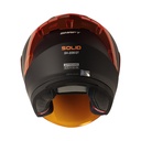 CASCO ABIERTO SHAFT SH226 GT SOLID NEGRO NARANJADO MATE VISOR NARANJADO