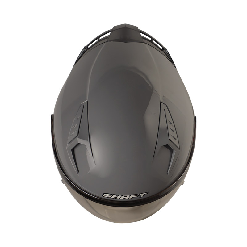 CASCO ABIERTO SHAFT SH226 GT SOLID GRIS OSCURO GRIS BRILLO VISOR SILVER