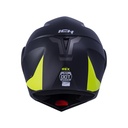 CASCO ABATIBLE ICH 3110DOT DOBLE VISOR REX NEGRO AMARILLO MATE VISOR DORADO