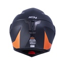 CASCO ABATIBLE ICH 3110DOT DOBLE VISOR REX NEGRO NARANJA MATE VISOR NEGRO