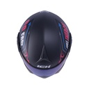 CASCO ABATIBLE ICH 3110DOT DOBLE VISOR SPEED MASTER NEGRO AZUL MATE VISOR AZUL