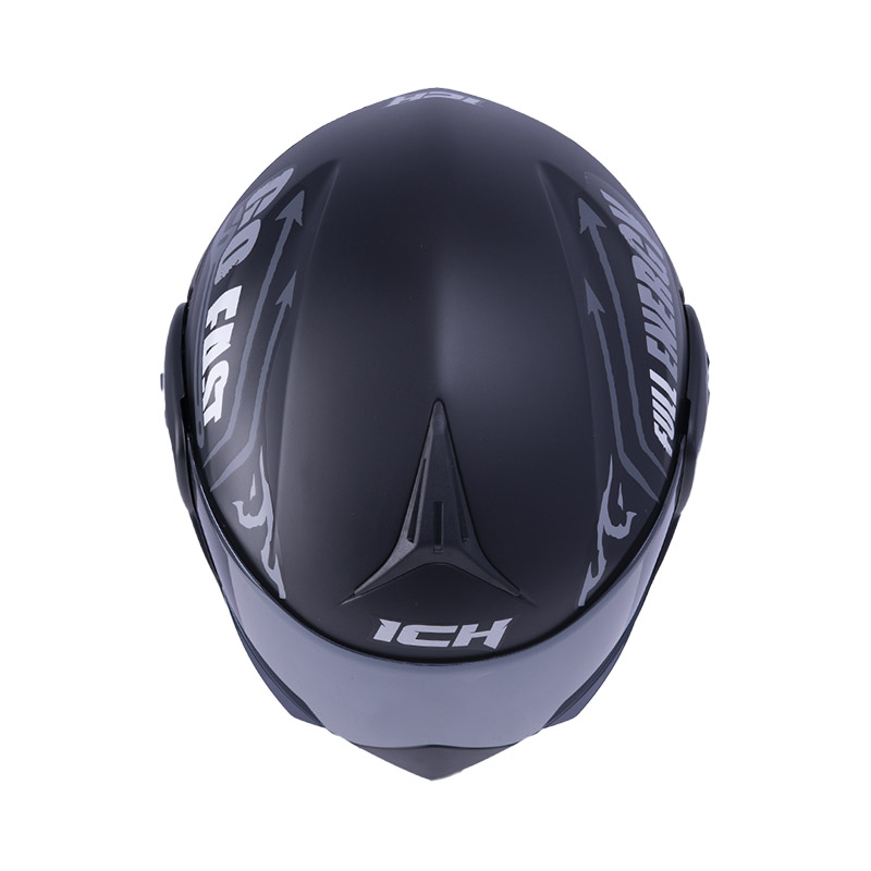 CASCO ABATIBLE ICH 3110DOT DOBLE VISOR SPEED MASTER NEGRO GRIS VISOR DORADO