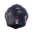 CASCO ABATIBLE ICH 3110DOT DOBLE VISOR SPEED MASTER NEGRO ROJO MATE VISOR AZUL