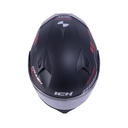 CASCO ABATIBLE ICH 3120 DOBLE VISOR COLOR TEST NEGRO ROJO MATE VISOR TRANSPARENTE
