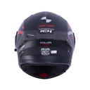 CASCO ABATIBLE ICH 3120 DOBLE VISOR COLOR TEST NEGRO ROJO MATE VISOR TRANSPARENTE
