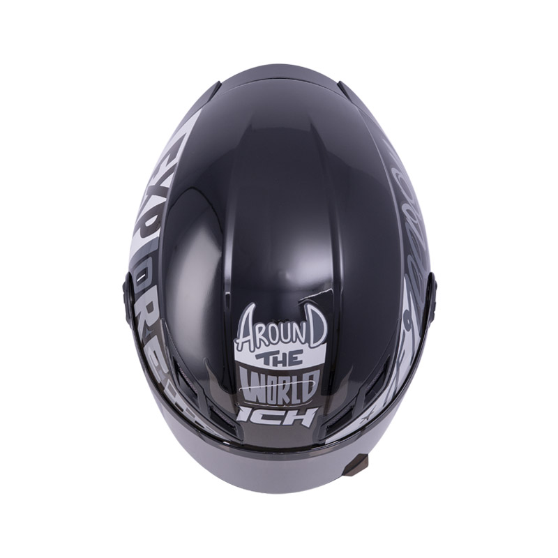 CASCO INTEGRAL ICH 501SP DM MESSAGE NEGRO GRIS BRILLO VISOR NEGRO