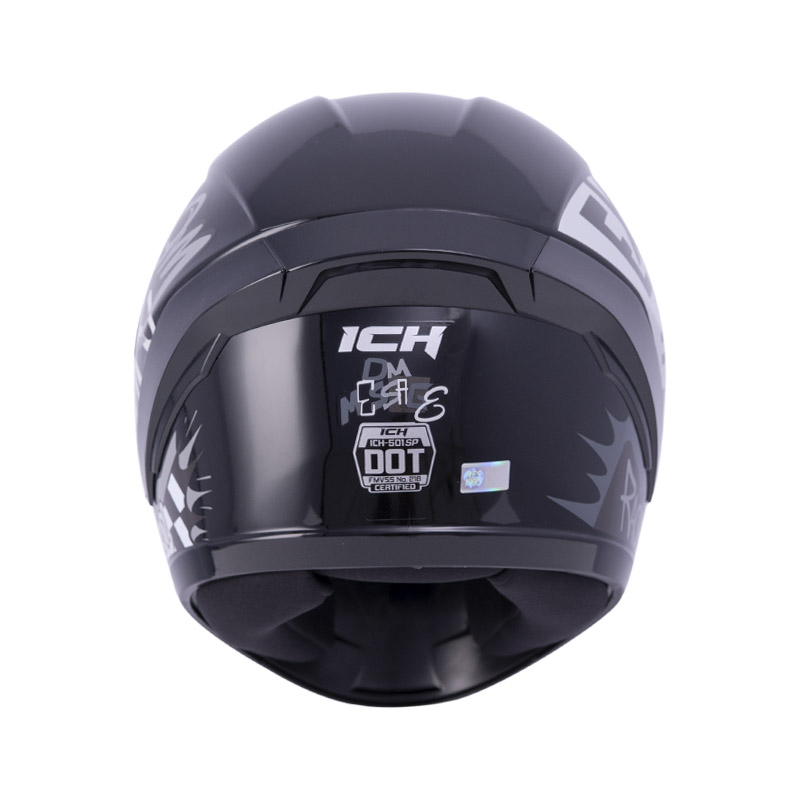CASCO INTEGRAL ICH 501SP DM MESSAGE NEGRO GRIS BRILLO VISOR NEGRO