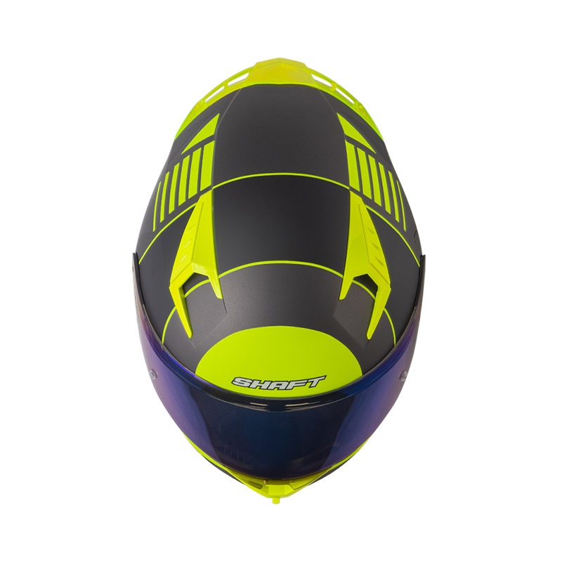 CASCO INTEGRAL SHAFT SH526SP EVO STRAFTER GRIS OSCURO AMARILLO MATE