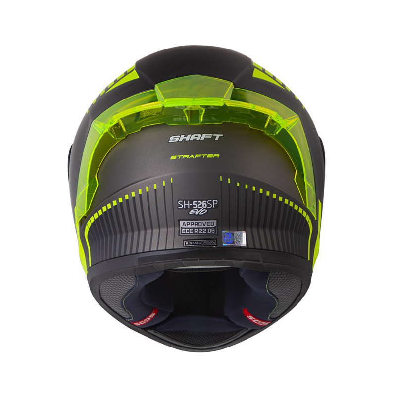 CASCO INTEGRAL SHAFT SH526SP EVO STRAFTER GRIS OSCURO AMARILLO MATE