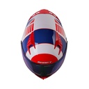CASCO INTEGRAL SHAFT SH526SP EVO STRAFTER BLANCO ROJO BRILLO