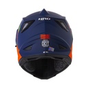 CASCO MULTIPROPOSITO HRO MX330 DOBLE VISOR DOWNHILL AZUL OSCURO NARANJADO MATE