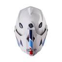 CASCO MULTIPROPOSITO HRO MX330 DOBLE VISOR DOWNHILL GRIS CLARO AZUL BRILLO