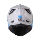 CASCO MULTIPROPOSITO HRO MX330 DOBLE VISOR DOWNHILL GRIS CLARO AZUL BRILLO