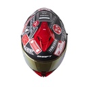 CASCO INTEGRAL SHAFT SH598GTR RANDOMIZER NEGRO ROJO MATE