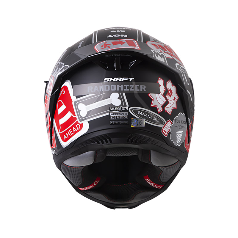 CASCO INTEGRAL SHAFT SH598GTR RANDOMIZER NEGRO ROJO MATE