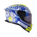 CASCO INTEGRAL SHAFT SH598GTR RANDOMIZER GRIS OSCURO AZUL BRILLO