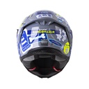CASCO INTEGRAL SHAFT SH598GTR RANDOMIZER GRIS OSCURO AZUL BRILLO